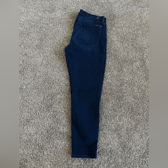 7 for all mankind the ankle skinny denim jeans B(AIR) size 31 high stretch - Picture 3 of 16